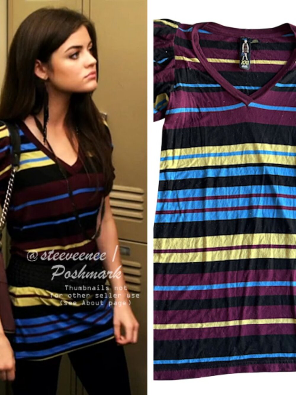 Forever 21 Striped Puff Sleeve Tee Dress ASO Aria Montgomery